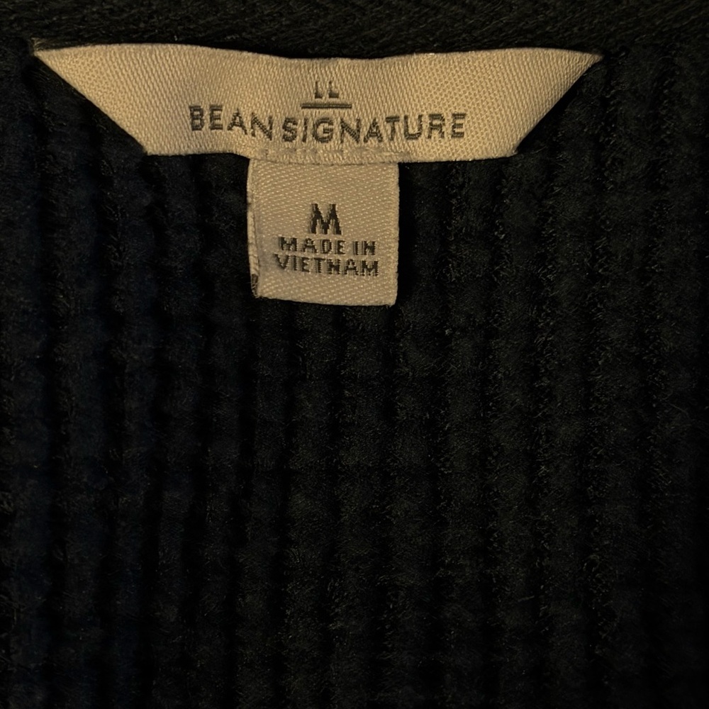 L.L. Bean Dark Blue Women”s Signature Brushed-Back Waffle Anorak - Picture 4 of 5